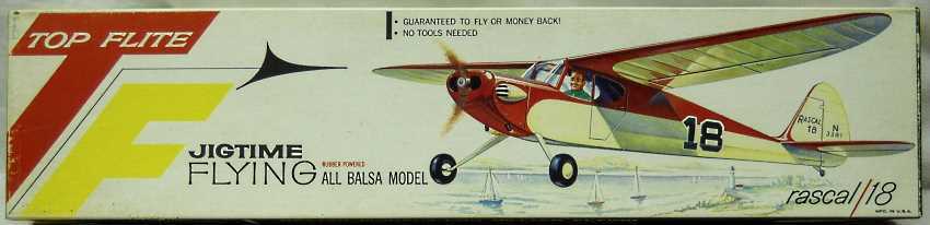 Top Flite Rascal 18 JIGTIME Flying Balsa Aircraft, TF1 plastic model kit